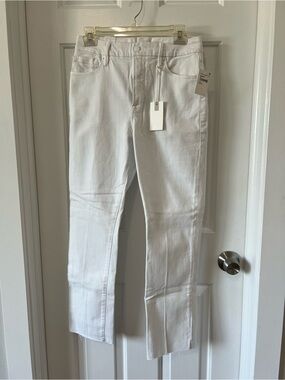 NWT Good American Good Legs Straight - White Size 8/29